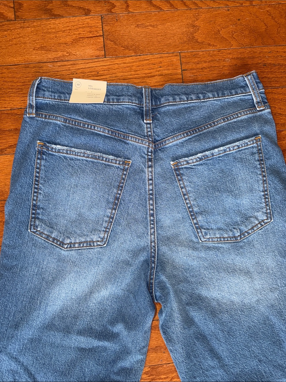 Universal Thread High Rise 90s Straight Jeans Medium Wash Comfort Stretch - Picture 8 of 9
